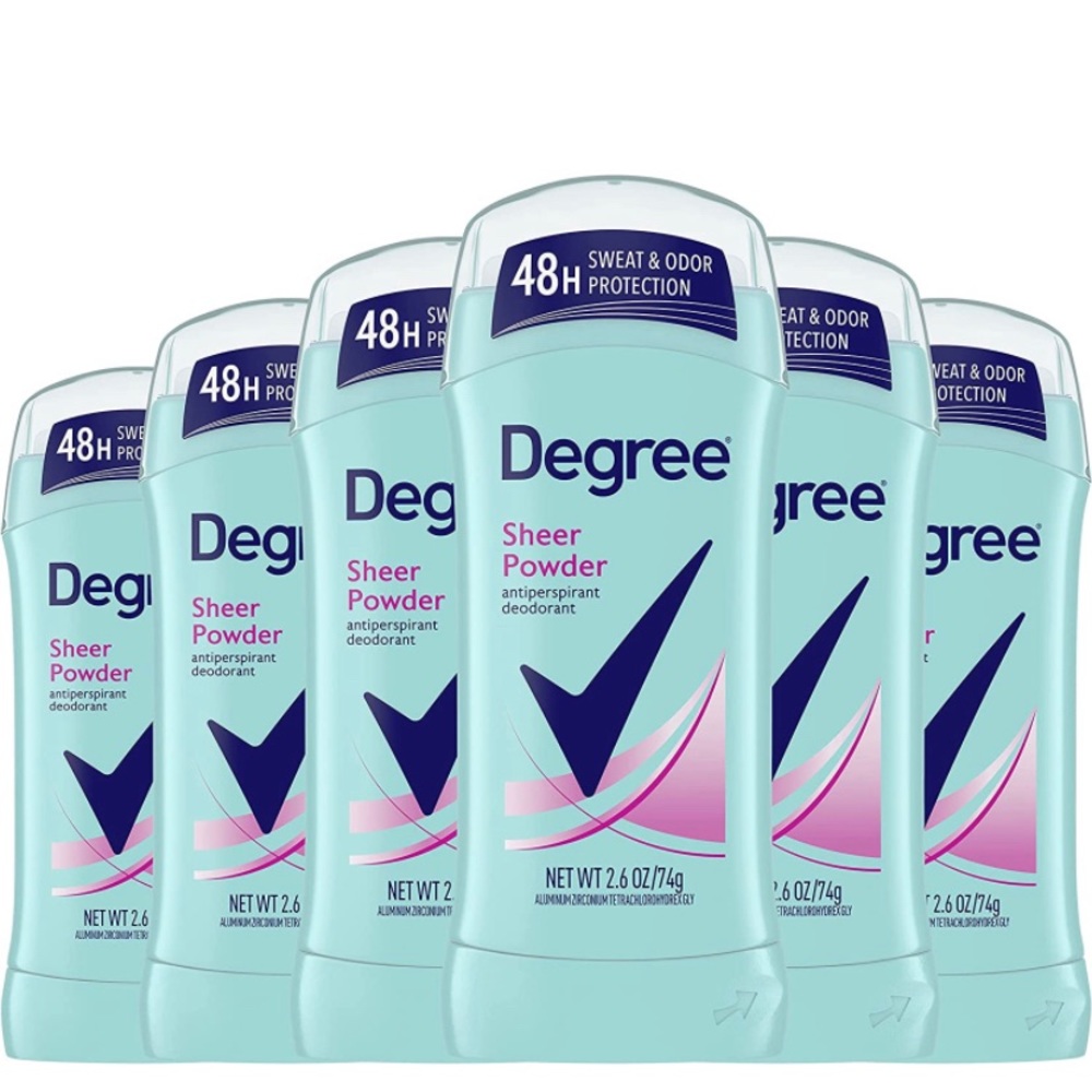 Degree Sheer Powder Antiperspirant Deodorant 6 pack (2.6 Fl Oz each)